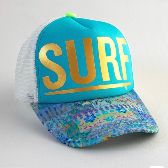 NATURAL LIFE Blue and Gold Surf Hat Snapback - Picture 1 of 1
